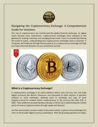 Navigating the Cryptocurrency Exchange - A Comprehensive Guide for Investors