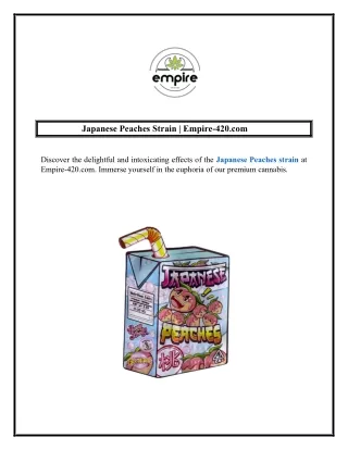 japanese peaches strain