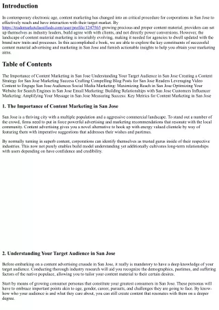 A Guide to Successful Content Marketing in San Jose