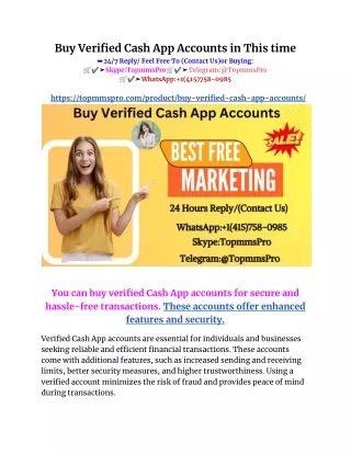 Buy Verified Cash App Accounts in This time On Sale