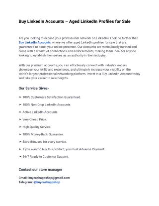 The Essential 3.1 Site For Buy LinkedIn Accounts