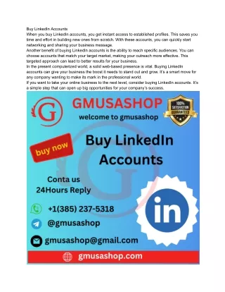 Buy LinkedIn Accounts