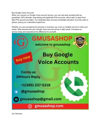Buy Google Voice Accounts