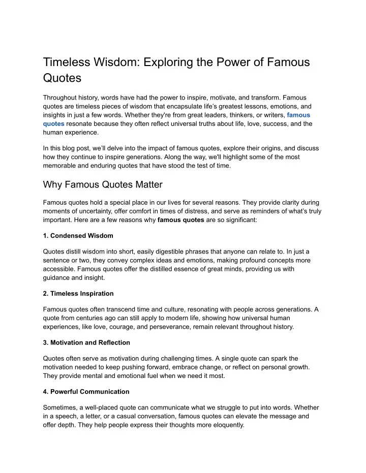 timeless wisdom exploring the power of famous