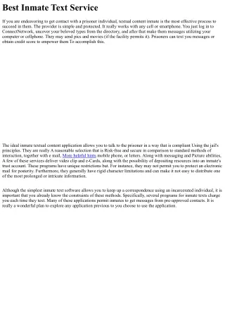 best inmate text service