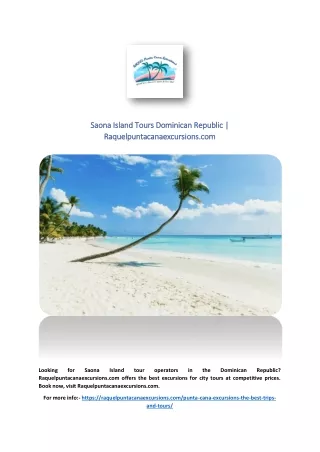 Saona Island Tours Dominican Republic | Raquelpuntacanaexcursions.com