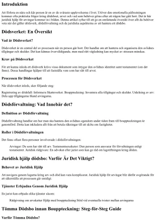 Juridisk Hjälp för Arvingar: Vad Du Bör Veta