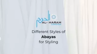 Wholesale Abaya Different Styles of Abayas for Styling