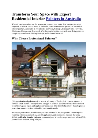 Professional painters Clayton