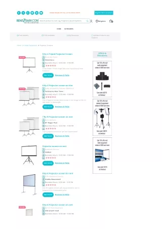 Projector Screen Rental Near Bengaluru, Karnataka