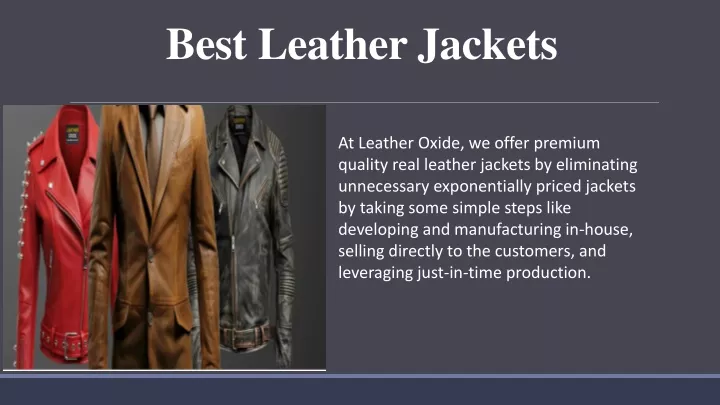 best leather jackets