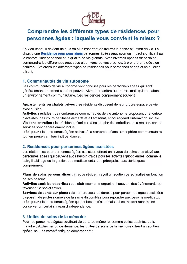 comprendre les diff rents types de r sidences