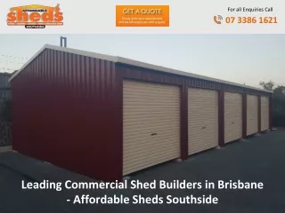 Leading Commercial Shed Builders in Brisbane - Affordable Sheds Southside