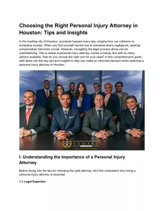 choosing the right personal injury attorney