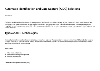 automatic identification and data capture aidc
