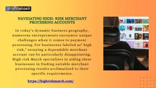 Navigating High- risk merchant Processing Accounts