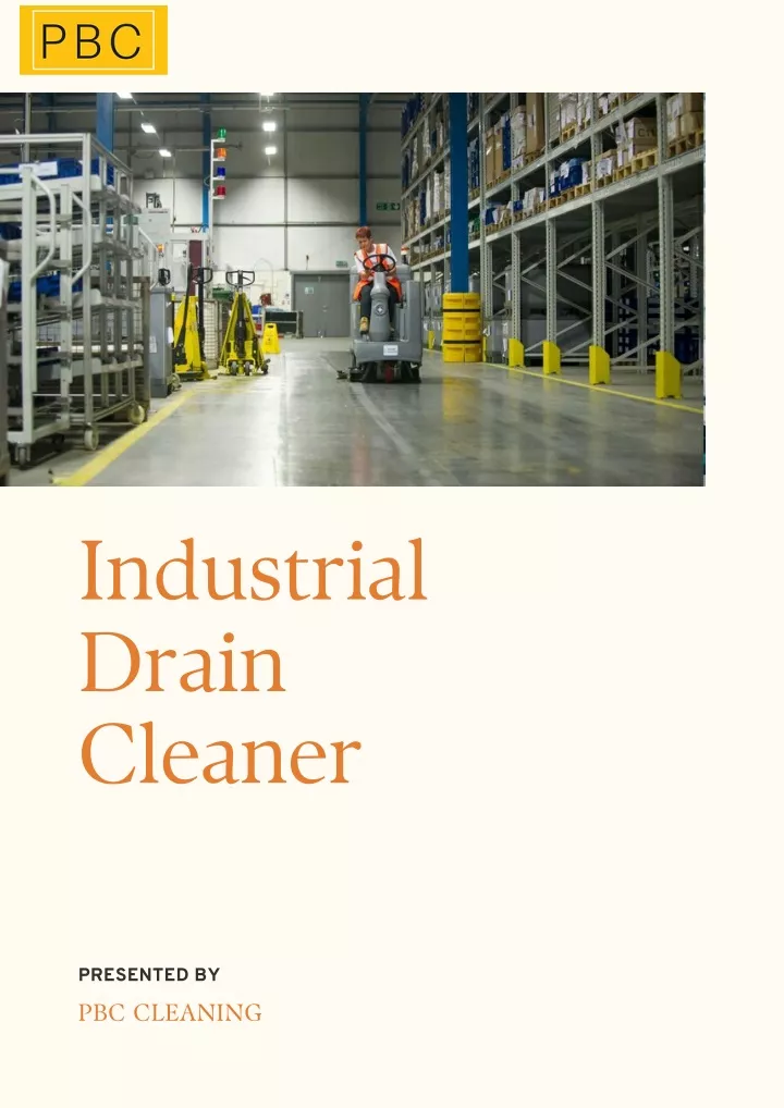 industrial drain cleaner