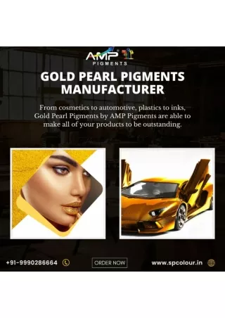 Gold Pearl Pigment by SP Colour & Chemicals for Industries Applications