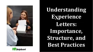 Experience Letter Format