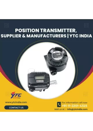 Position Transmitter Dealers, Supplier & Manufacturers | YTC INDIA