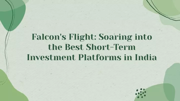 falcon s flight soaring into the best short term