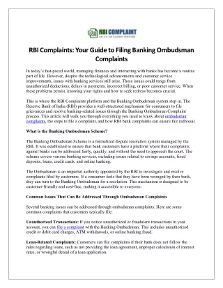 rbicomplaints yourguidetofilingbankingombudsman