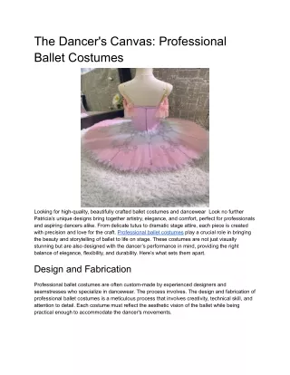 The Dancer's Canvas_ Professional Ballet Costumes