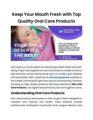 Must-Have Oral Care Products for Every Family Member