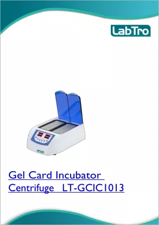 gel card incubator centrifuge lt gcic1013