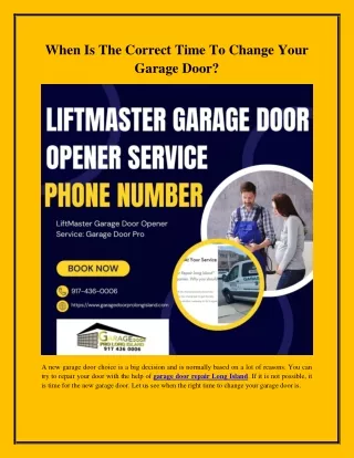 When Is The Correct Time To Change Your Garage Door