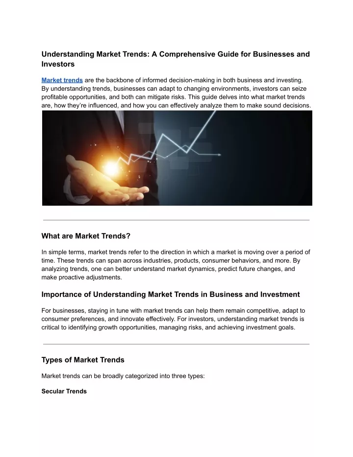 understanding market trends a comprehensive guide