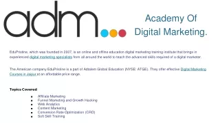 Academy Of Digital Marketing.
