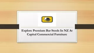 Explore Premium Bar Stools In NZ At Capital Commercial Furniture
