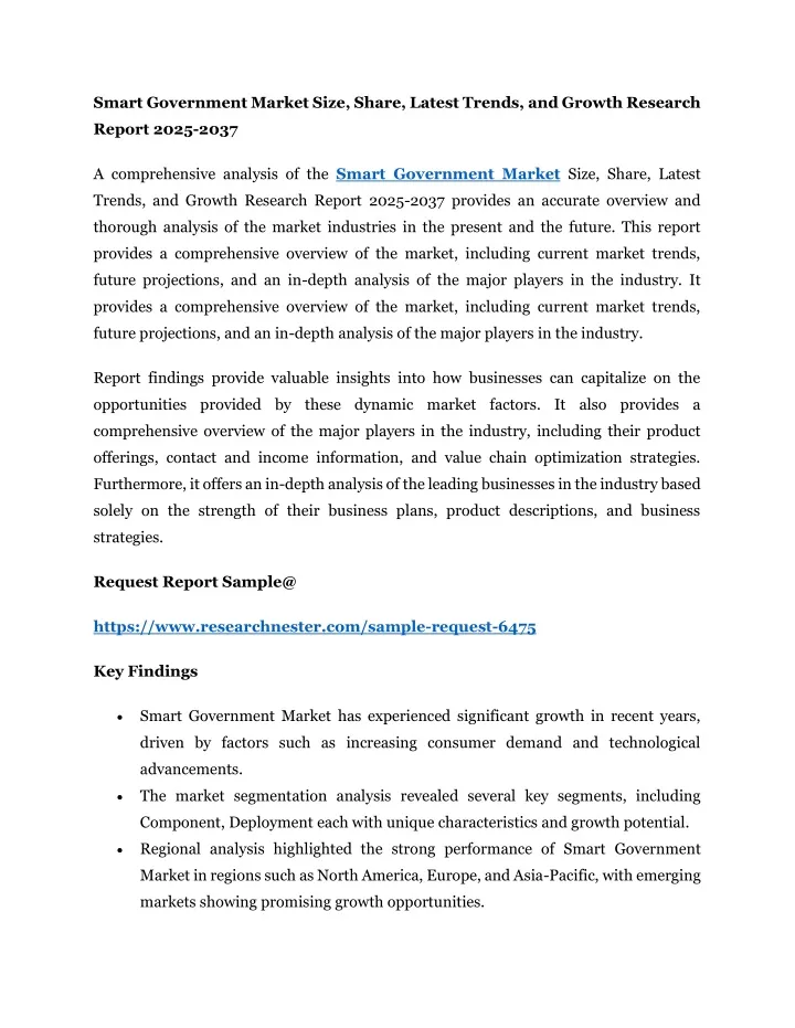 smart government market size share latest trends