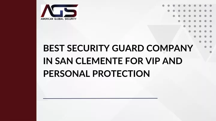 best security guard company in san clemente