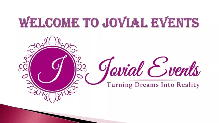 welcome to jovial events