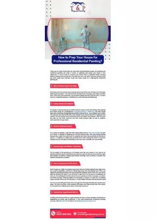 How to Prep Your House for Professional Residential Painting?