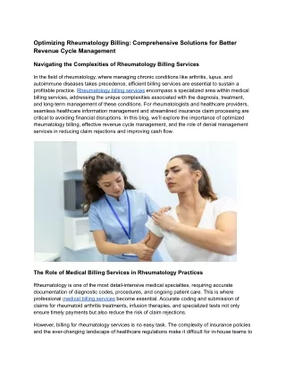 optimizing rheumatology billing comprehensive
