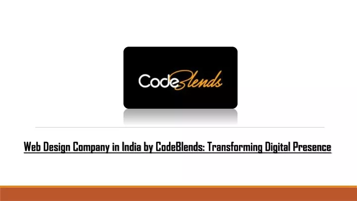 web design company in india by codeblends