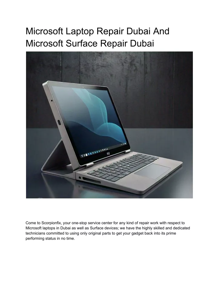 microsoft laptop repair dubai and microsoft