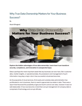 why true data ownership matters for your business