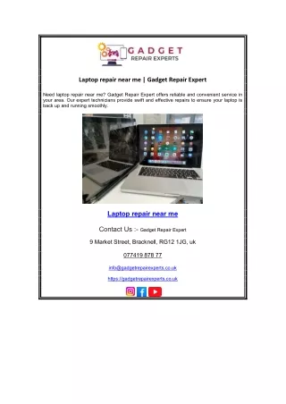 Laptop repair near me  Gadget Repair Expert