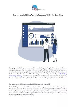 Improve Medical Billing Accounts Receivable With 3Gen Consulting