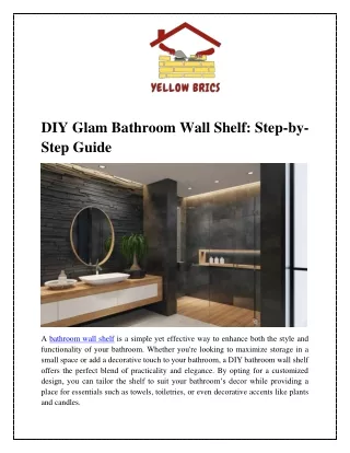 diy glam bathroom wall shelf step by step guide