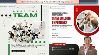 How Do Team Building Activities Benefit Organizations?