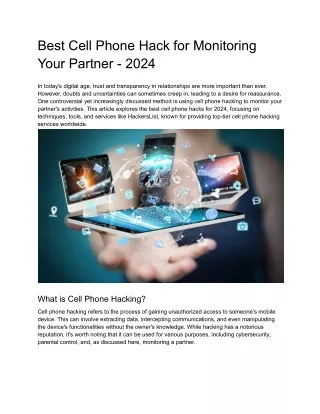 Best Cell Phone Hack for Monitoring Your Partner - 2024