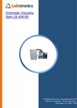 Kinematic Viscosity Bath LB-40