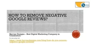 How to Remove Negative Google Reviews - Harvee Designs