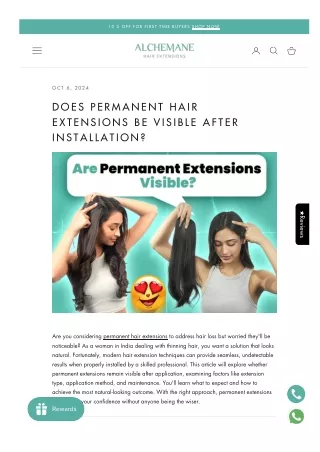 Does-permanent hair extensions be visible after-installation