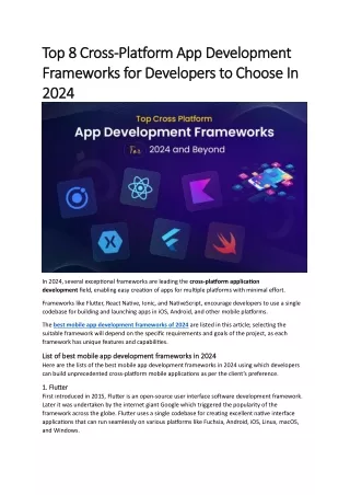 top 8 cross top 8 cross platform app development